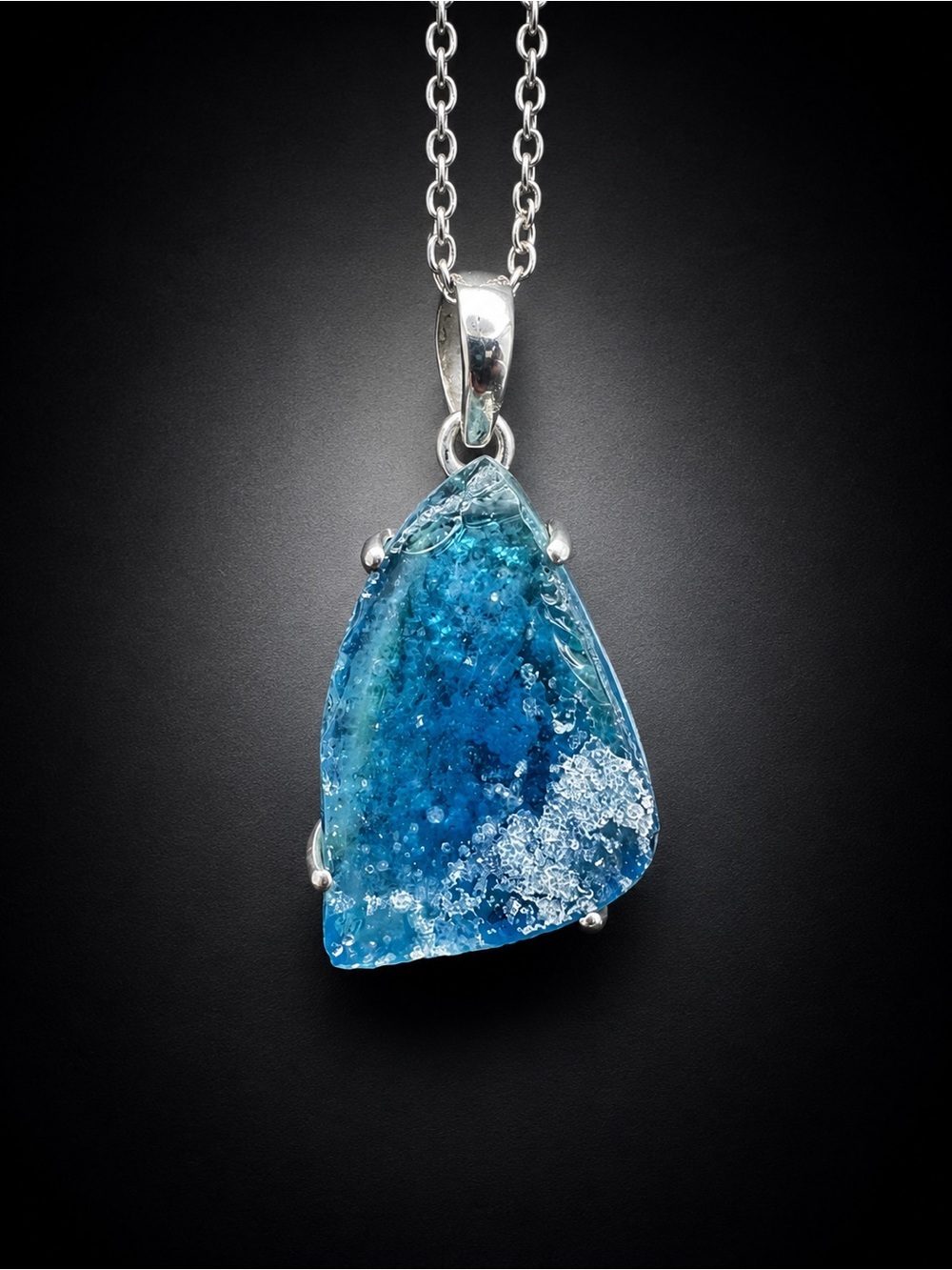 Roman Glass Pendant 925 Silver